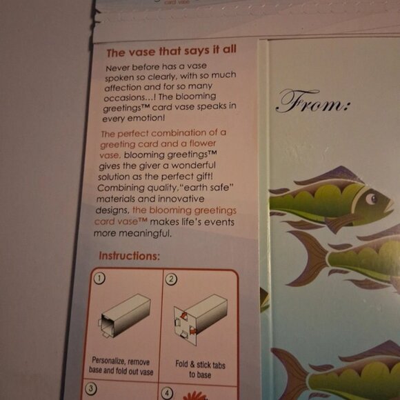 DIY flower vase greeting card. assemble add water and flowers. - Picture 2 of 7